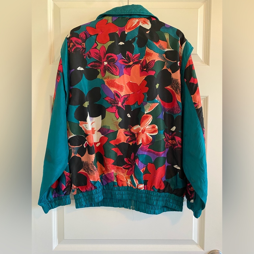 Vintage Silk Floral Windbreaker - Picture 2 of 7